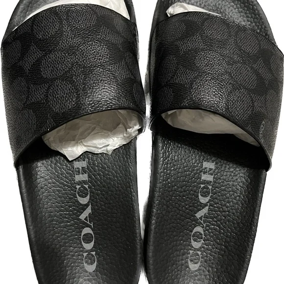 Coach Udele Black Monogram slide - Picture 1 of 8
